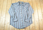 Vintage 1990s Plainsman For The Tall Man Striped Button Up Shirt Mens XL