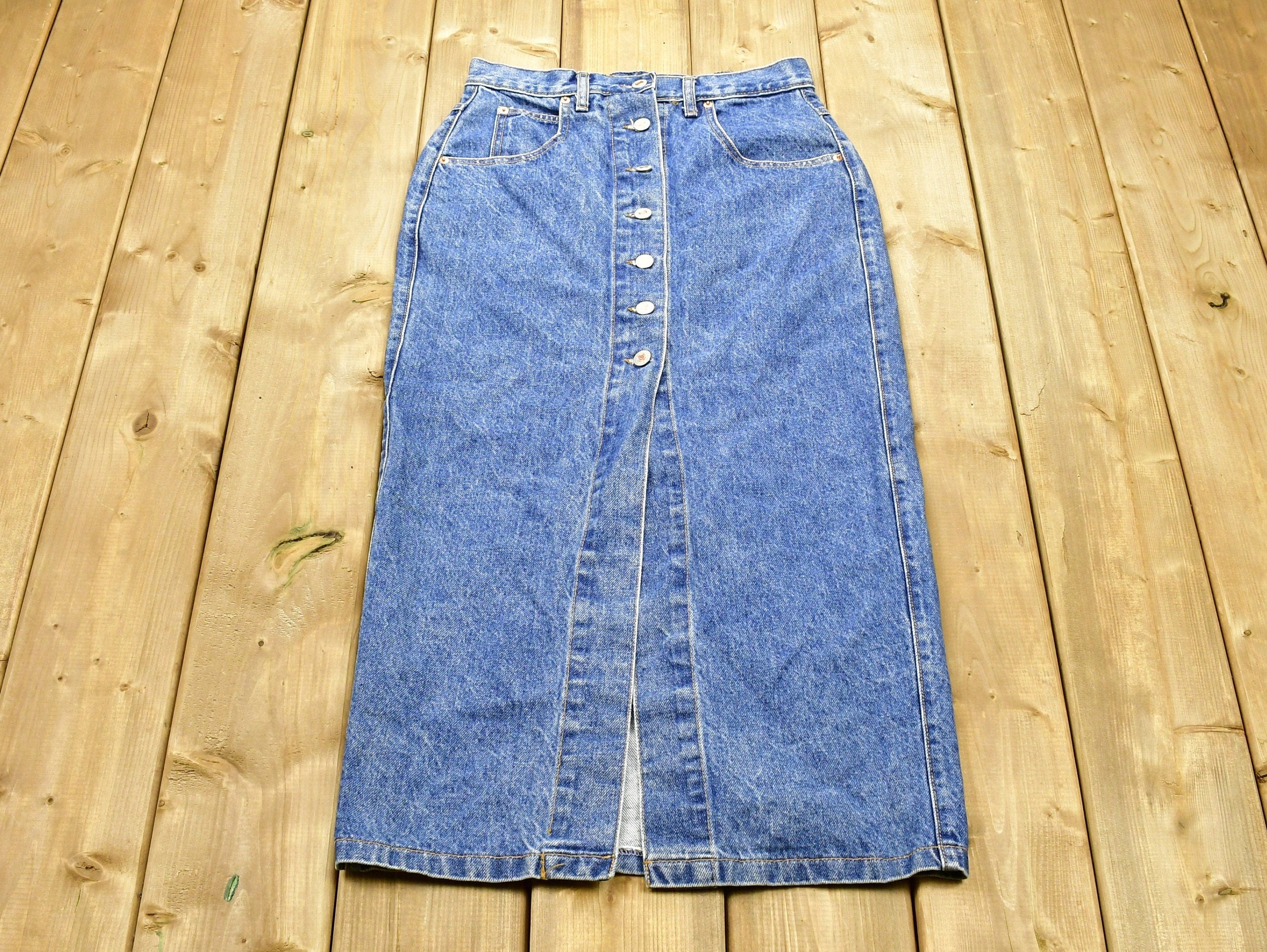 Vintage 1990s Enuf International Women's Jean Skirt Size 11