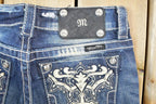 Vintage Y2K Miss Me Bedazzled Low Rise Jeans Size 26x31