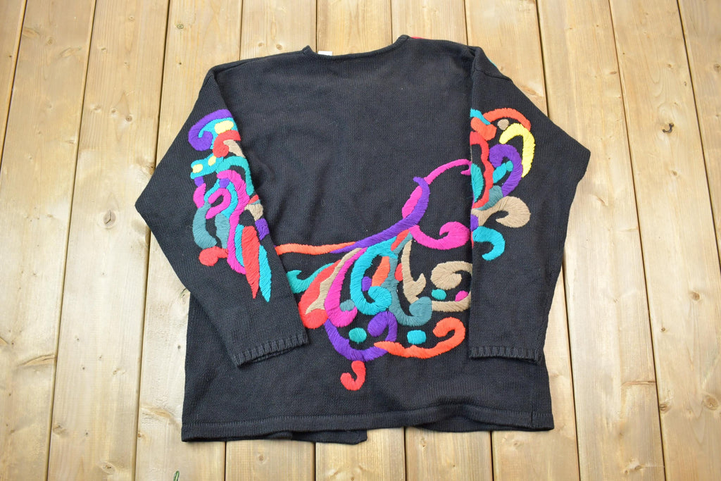 Vintage 1990s Marisa Christina Knit Button Up Sweater