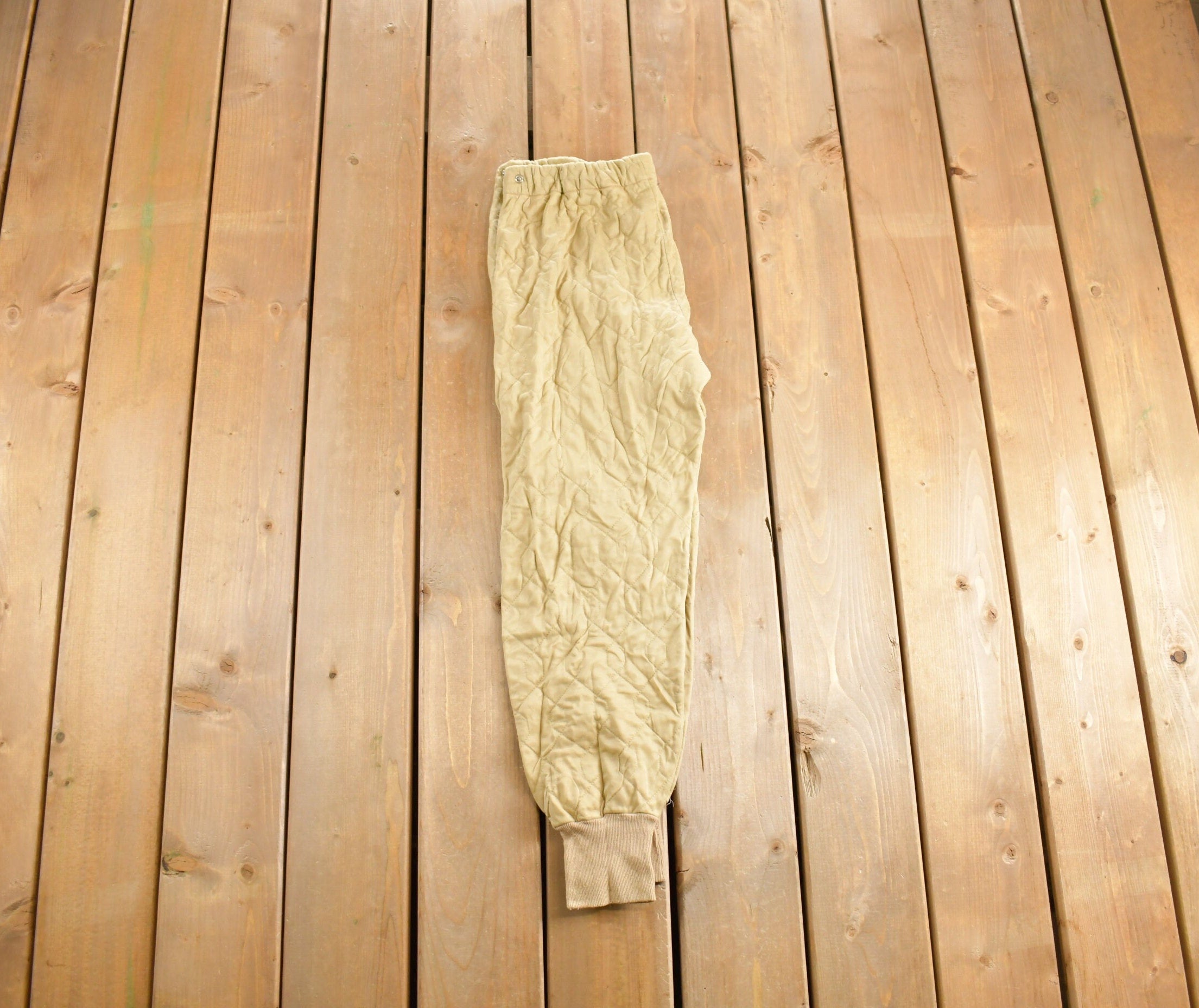 Vintage 1990s Cream Insulated Snow Pants Size L
