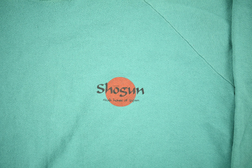 Vintage 1980s Shosun Steak House Of Japan Raglan Crewneck Sweatshirt 80s Crewneck