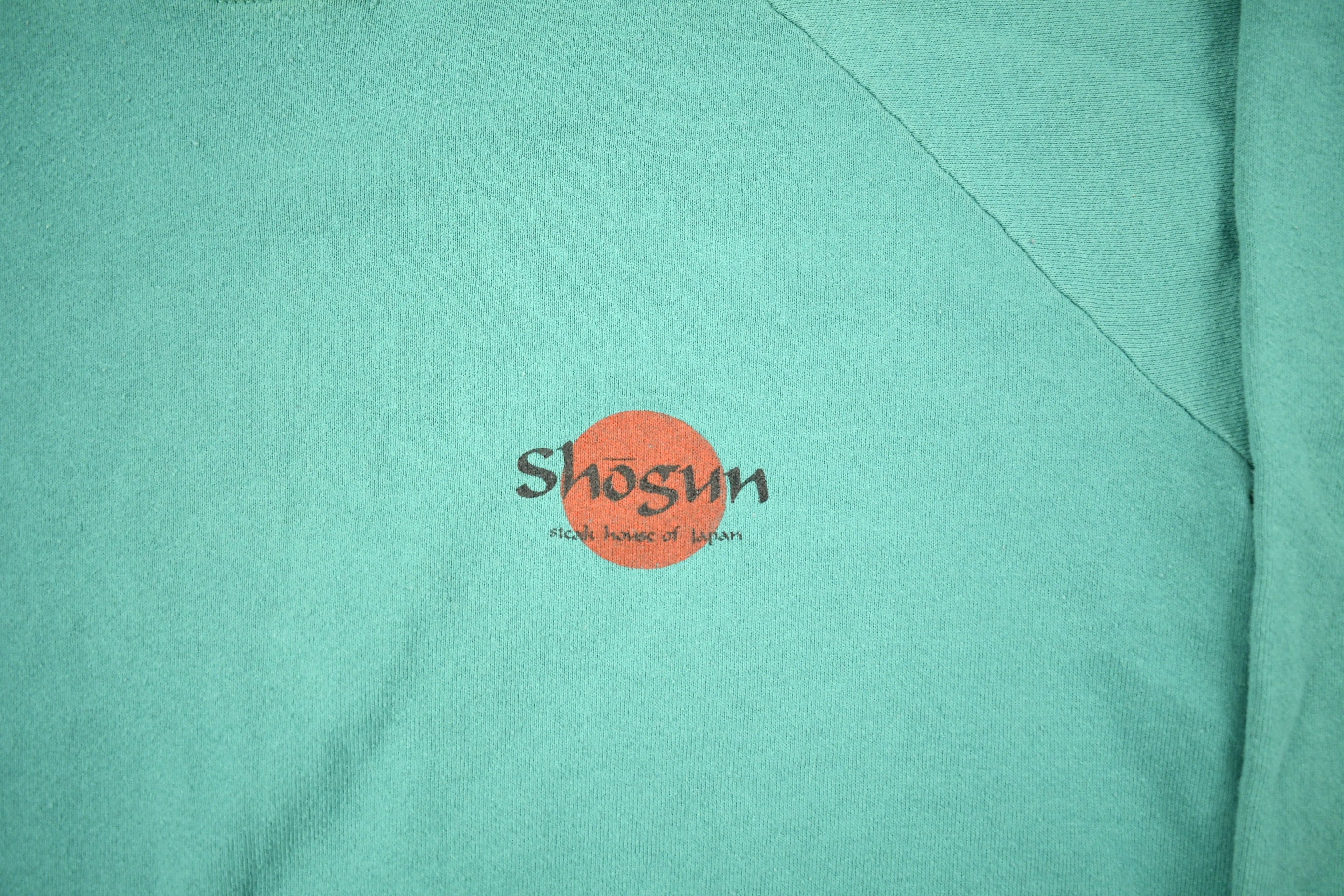 Vintage 1980s Shosun Steak House Of Japan Raglan Crewneck Sweatshirt 80s Crewneck