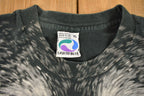 Vintage 1994 Liquid Blue Wolf All Over Print Graphic T-Shirt