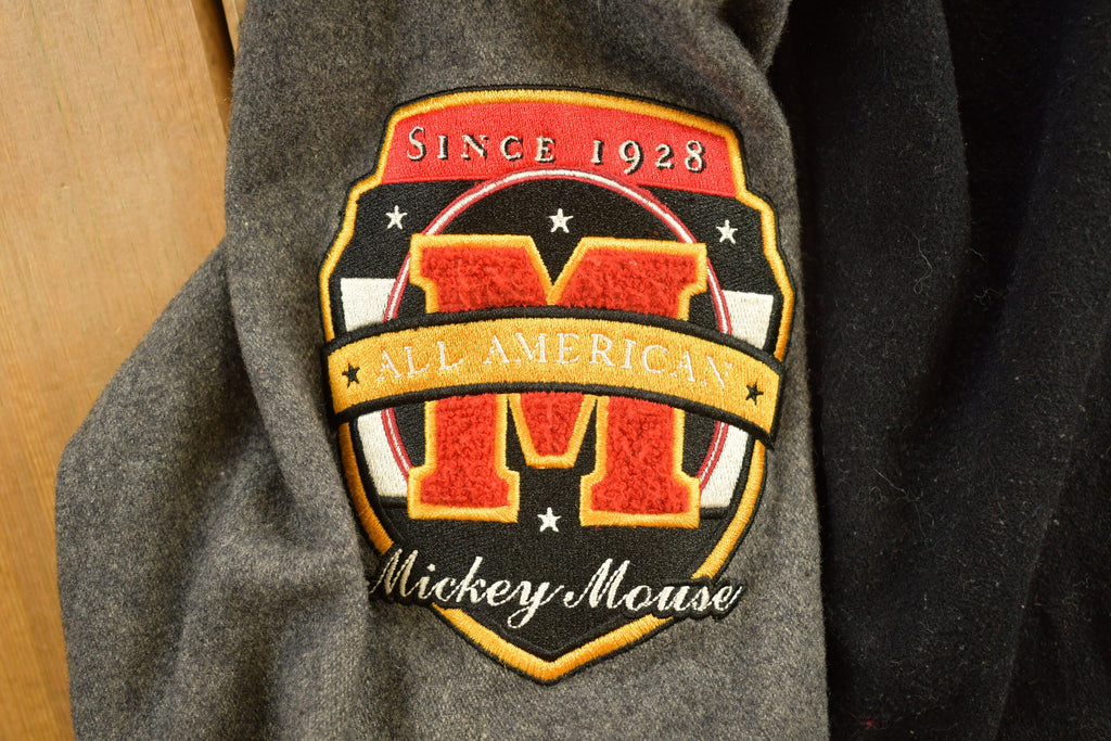 Vintage 1990s Mickey Embroidered Disney Varsity Jacket