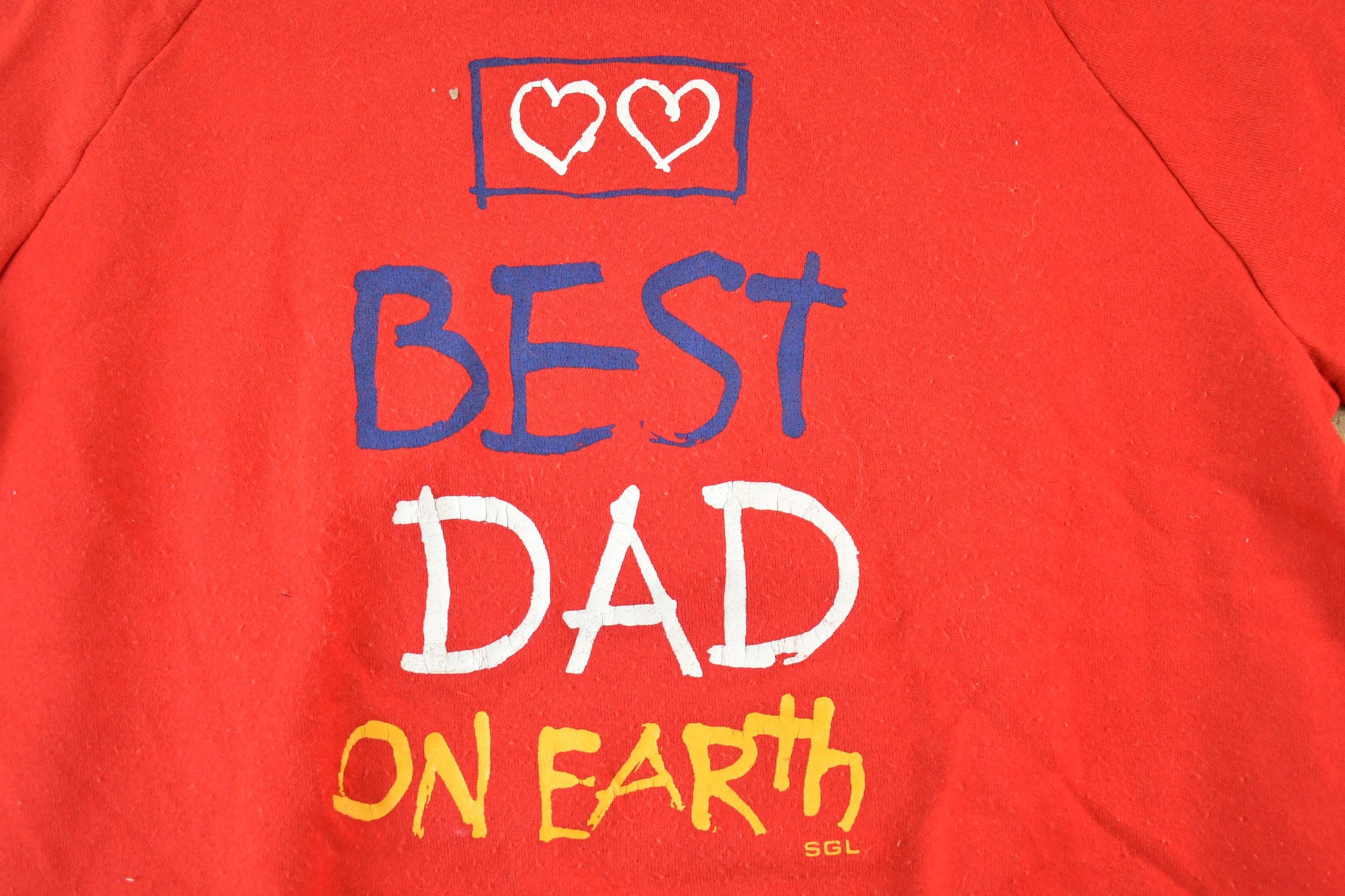 Vintage 1990s Best Dad On Earth Cute Crewneck Sweater