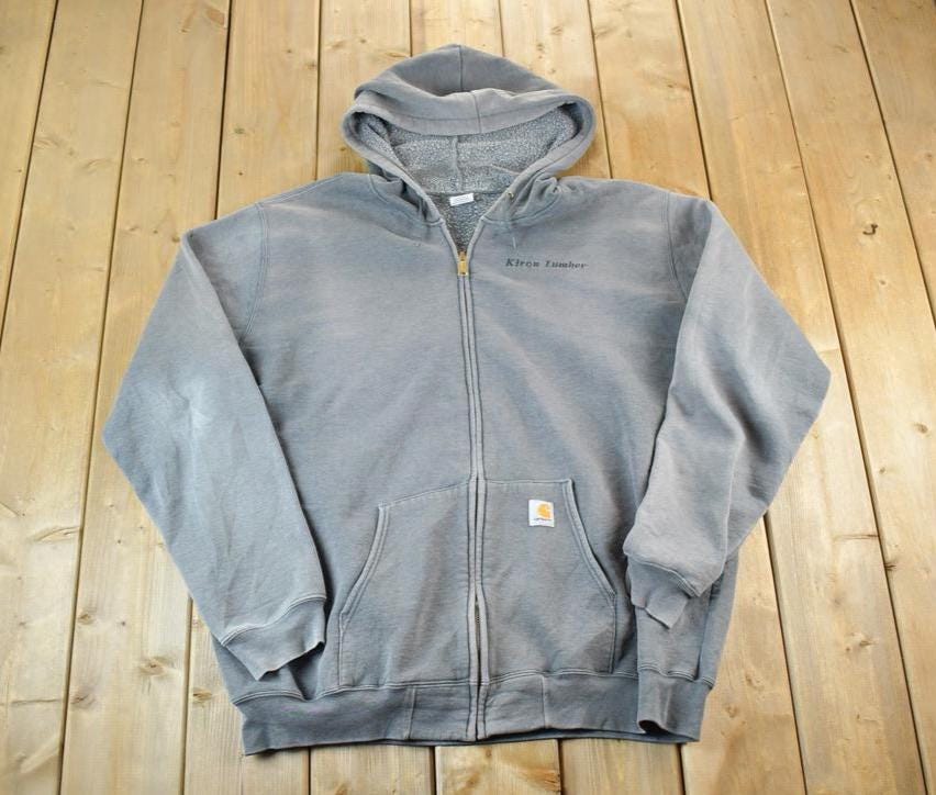 Vintage Y2K Distressed Carhartt Full Zip Hoodie Sweatshirt Mens XXL