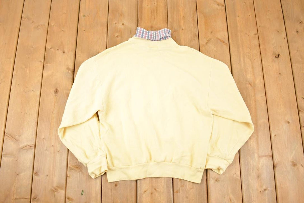 Vintage 1990s Gopher Sport Cute Teddys Friendship Collared Crewneck Sweatshirt Men's M