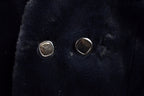 Vintage 1980s Sequence Black Mink Fur Coat Made In USA