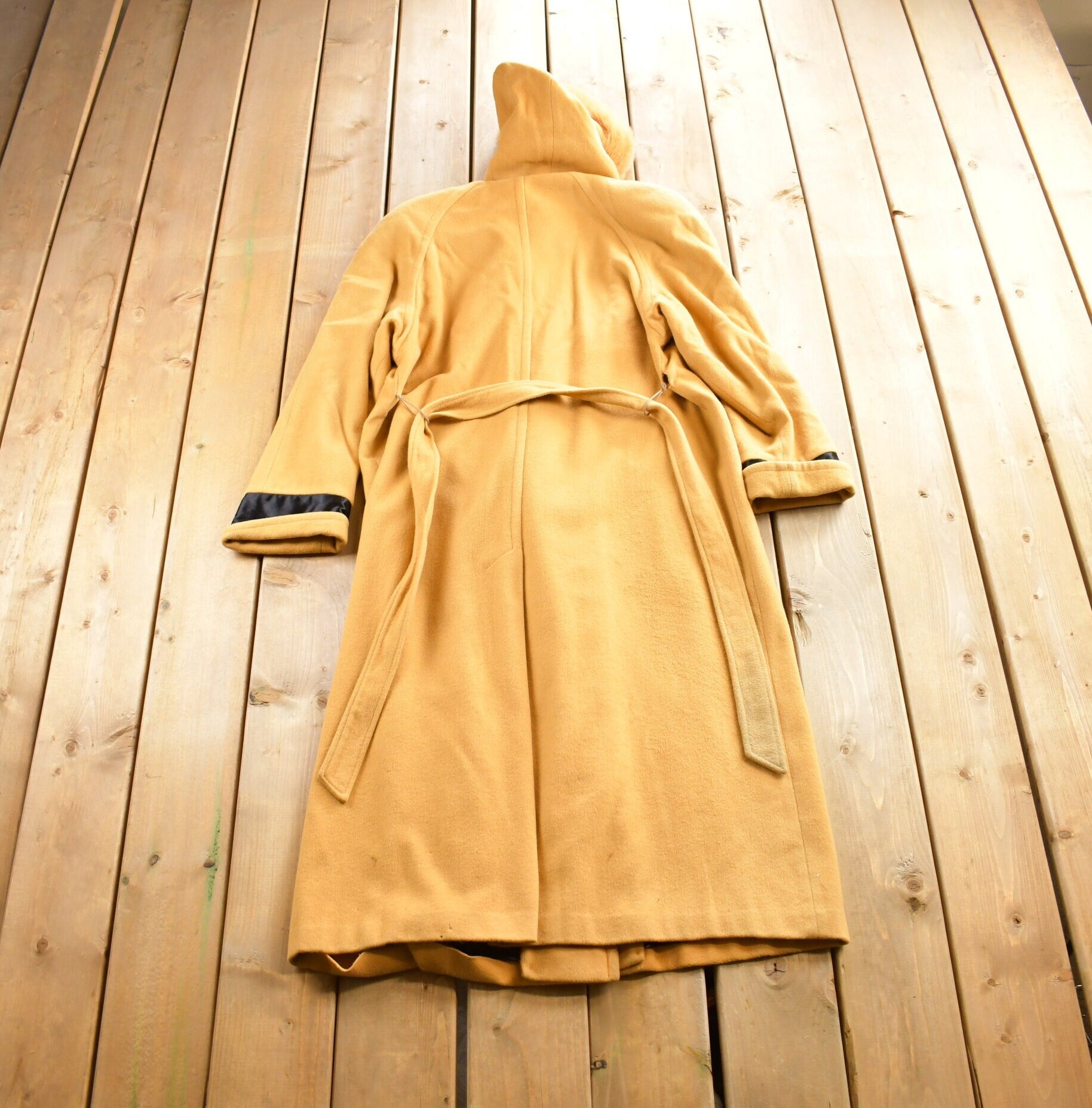 Vintage 1980s Shiff Wool Button Up Long Jacket Made In Canada