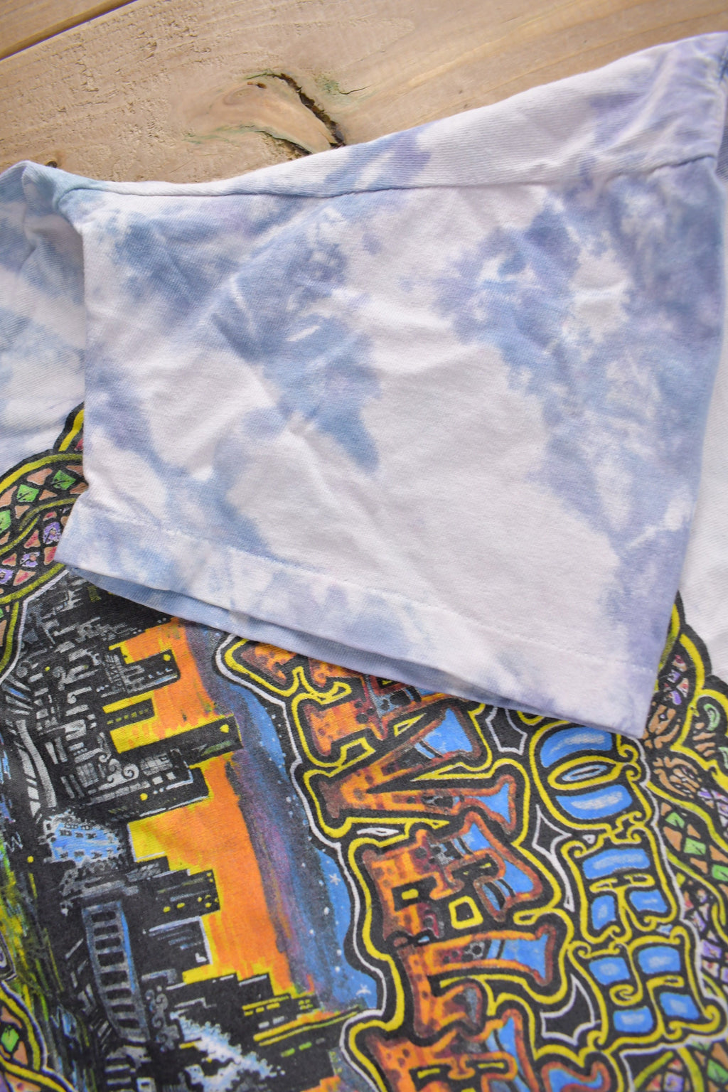 Vintage 1990 Blues Traveler Dropping Some NYC Single Stitch Tie Dye Brockum T Shirt Made in USA