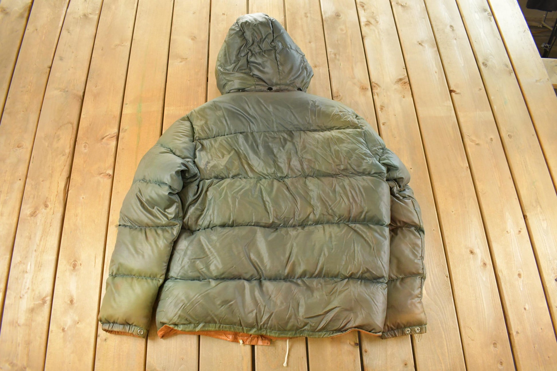 Vintage 1980s Spacecraft Down Puffer Jacket Men's Large / Down Coat / True Vintage / Winter Wear / Bubble Jacket