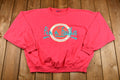Vintage 1980s Hot Pink Fin N' Feather Graphic Batwing Sleeve Lightweight Sweatshirt