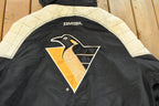 Vintage 1990s Pittsburgh Penguins NHL Starter Hooded Jacket Men's XL