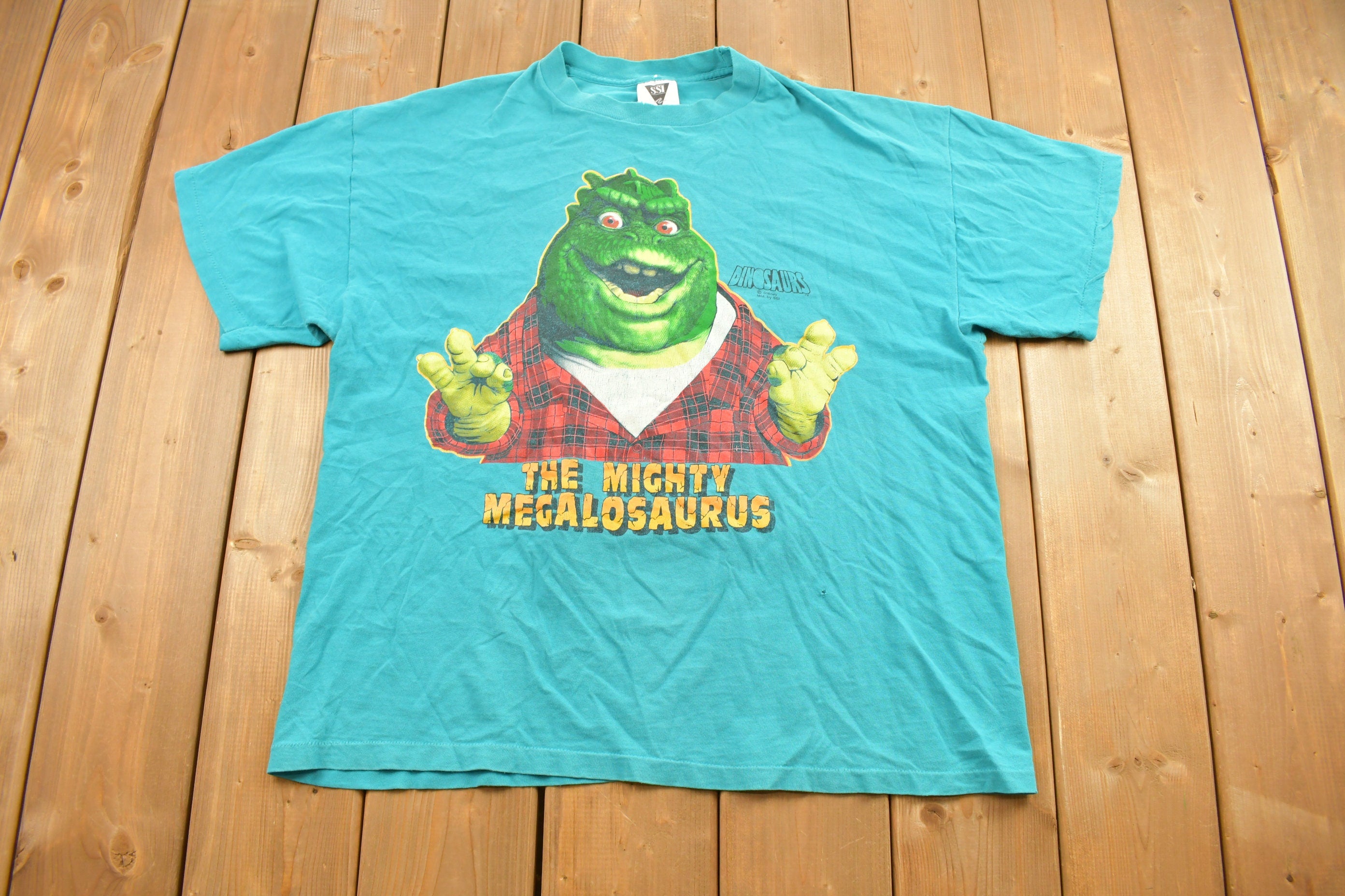 Vintage 1990s The Mighty Megalosaurus Dinosaurs Disney Cartoon T-Shirt