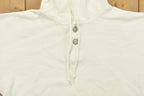 Vintage 1990s Blank White Button Hoodie