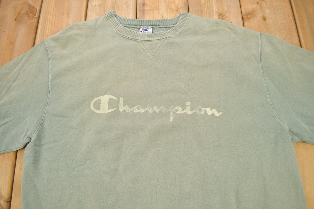 Vintage 1990s Champion Teal Crewneck Sweatshirt
