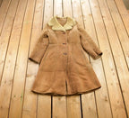 Vintage 1980s English Lady Shearling Leather Coat