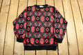 Vintage 1990s Abstract Pattern Knit Crewneck Sweater Men's Small /