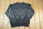 Vintage 1990s De Sonos Knit Abstract Pattern Crewneck Sweater