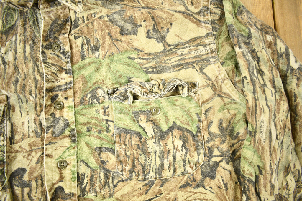 Vintage 1990s Gander Mountain Real Tree Camouflage Button Up Shirt