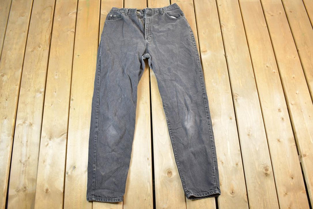 Vintage 1990s Lee Black Wash Denim Jeans Size 32 x 30 / Vintage Denim / Vintage Levis / Made In USA / Retro Jeans