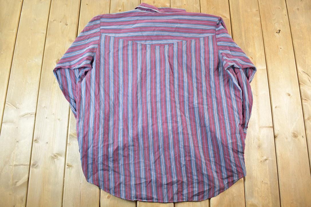 Vintage 1980s Ely Cattleman Western Style Button Up Shirt Mens XL