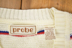 Vintage 1990s Probe Striped Knitted Sweater