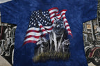 Vintage 2001 Tie Dye American Wolf Graphic T Shirt
