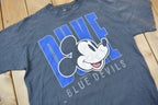 Vintage 1990s Duke University Blue Devils Mickey Mouse Collegiate Graphic T-Shirt