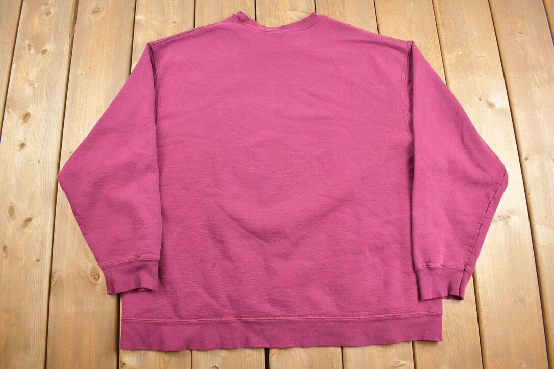 Vintage 1990s Hanes Beefy Purple Blank Crewneck Sweatshirt