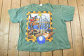 Vintage 1996 Warner Brothers Volleyball Taz Daffy Novel Teez Cartoon Promo T-Shirt