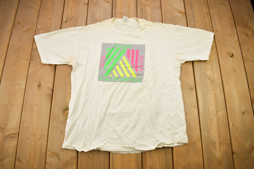 Vintage 1990s Sun Surf Sand California Souvenir T Shirt