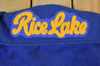 Vintage 1970s Trophy Jackets Rice Lake Number 88 Leather & Wool Varsity Jacket Made In USA
