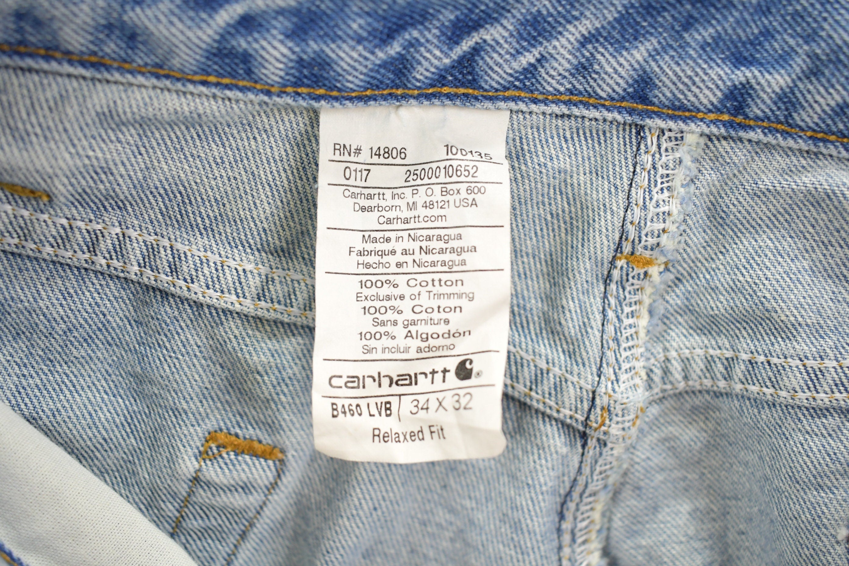 Vintage 1990s Carhartt Work Jeans Size 35 x 31