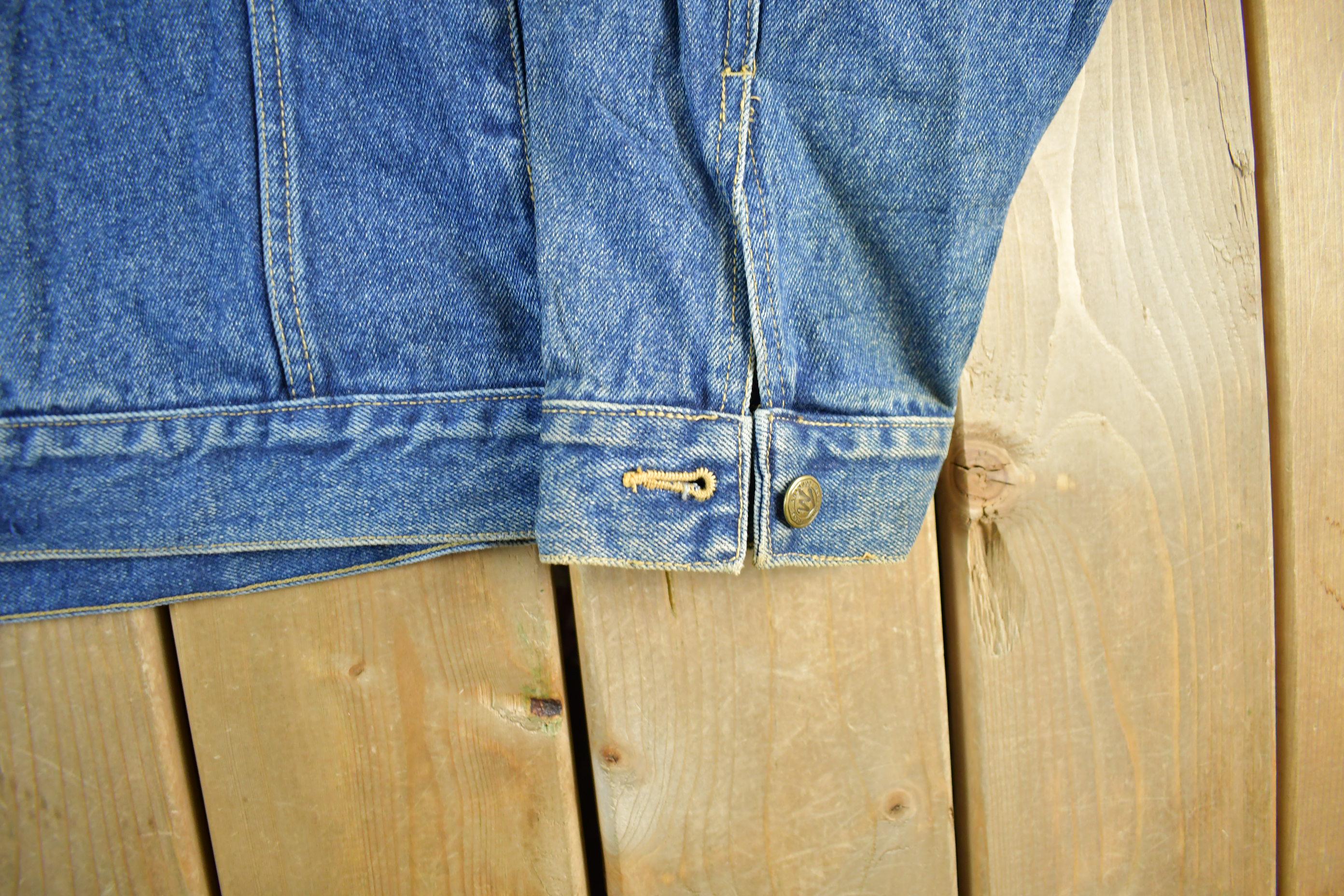 Vintage 1990s Marlboro Country Store Denim Jean Jacket Men's Large