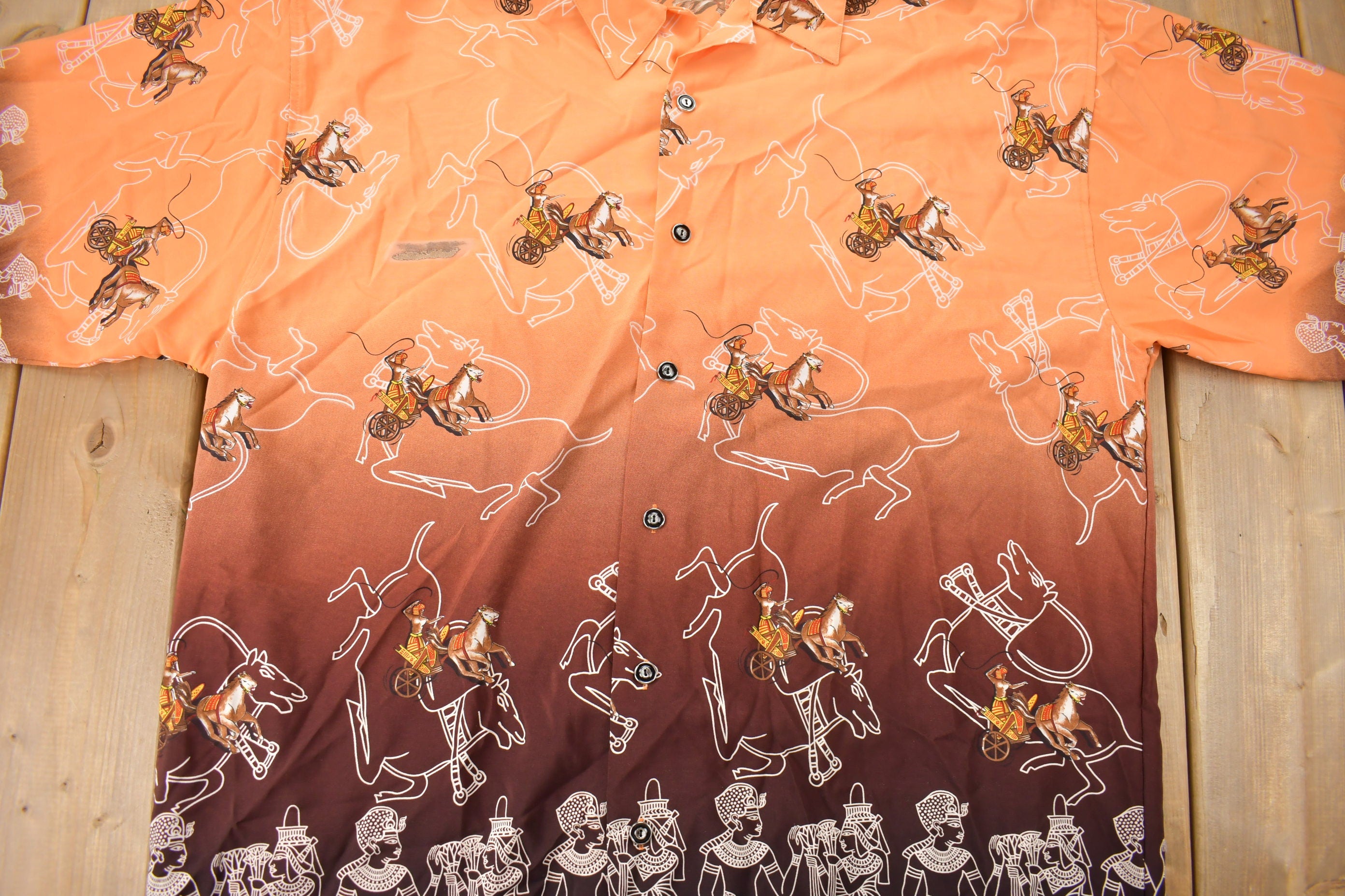 Vintage 1990s Ultimate Sport RGC All Over Print Button Up Shirt