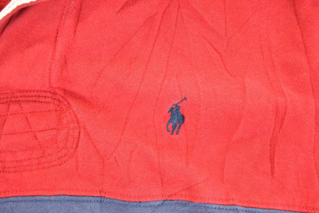 Vintage 1990s Polo By Ralph Lauren Striped Quarter Button Up Shirt Mens M