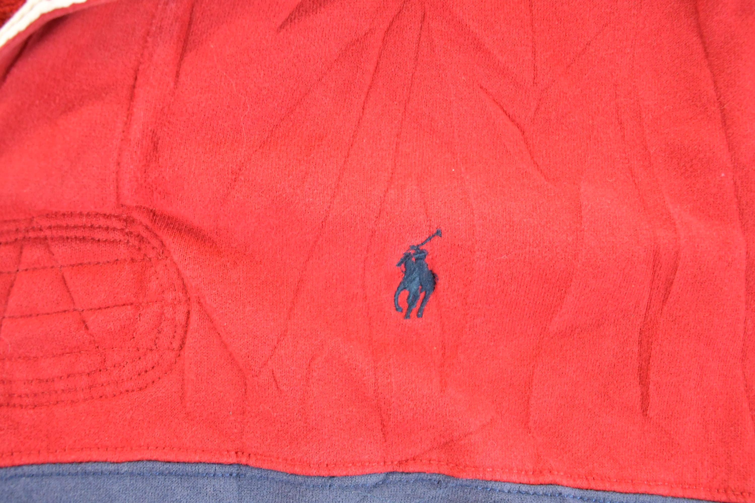 Vintage 1990s Polo By Ralph Lauren Striped Quarter Button Up Shirt Mens M
