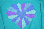 Vintage 1980s Heart Patchwork Made In USA Crewneck