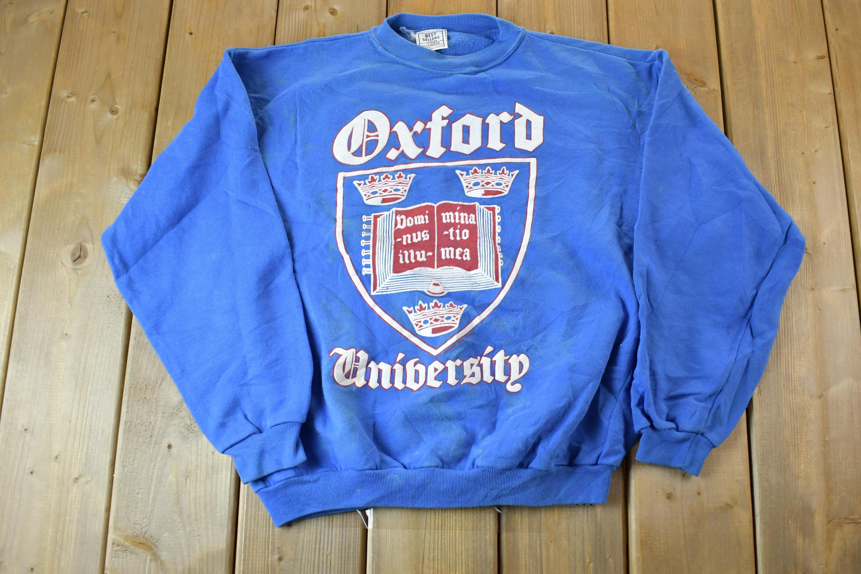 Vintage 1980s Oxford University Collegiate Crewneck