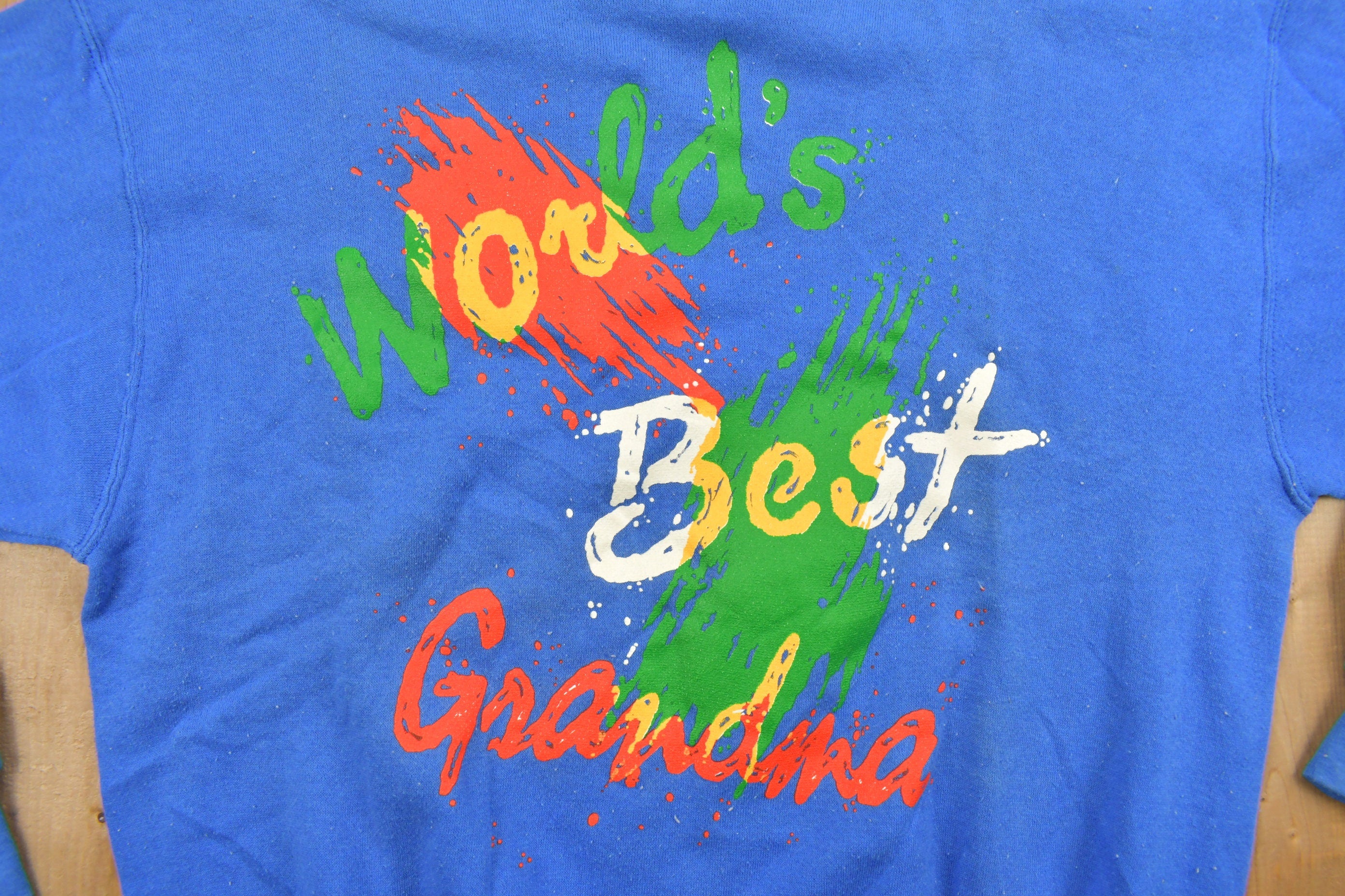 Vintage 1990s Tultex Worlds Best Grandpa Crewneck Sweater