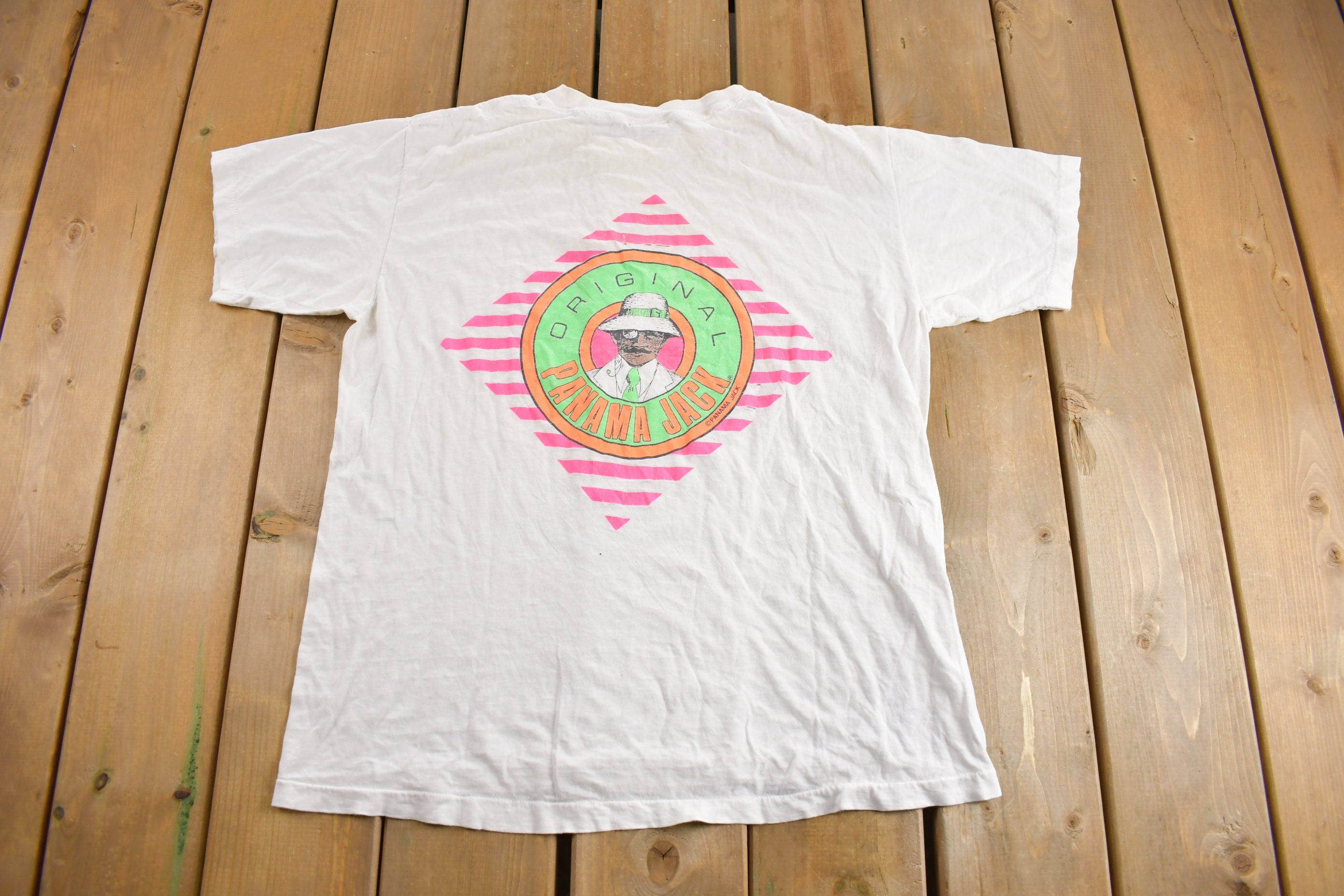 Vintage 1980s Panama Jack Tropical Graphic T-Shirt
