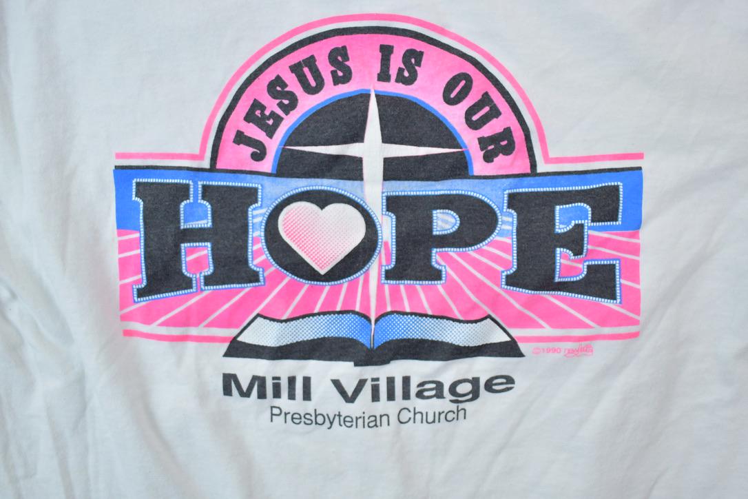 Vintage 1990s Jesus Is Our Hope Mill Village Souvenir T-Shirt  Streetwear  Made In USA  Vacation Tee  Travel T Shirt