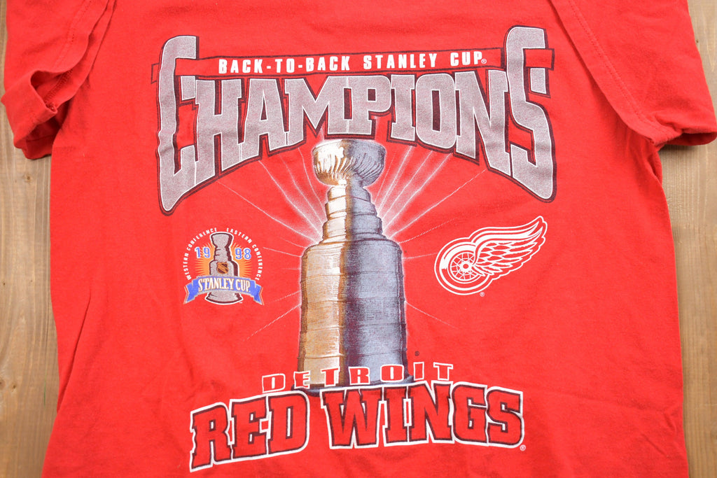 Vintage Kids 1998 Detroit Red Wings NHL Stanley Cup Champs T-Shirt