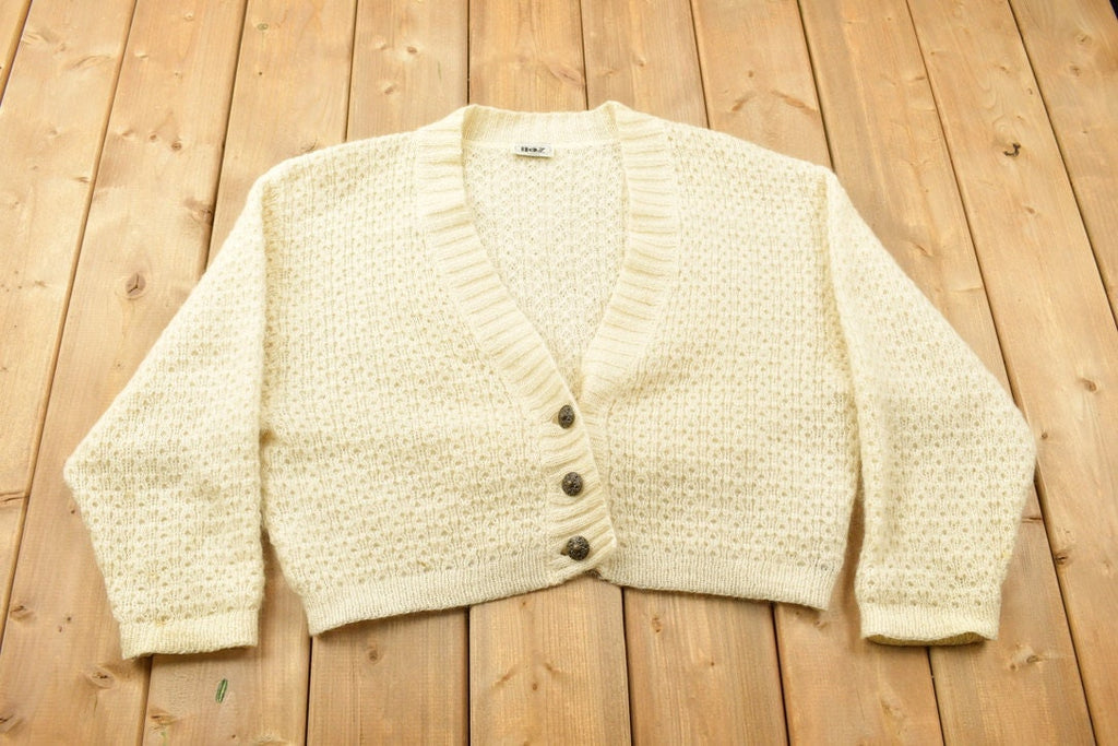 Vintage 1990s BOZ Knitted Cardigan Sweater