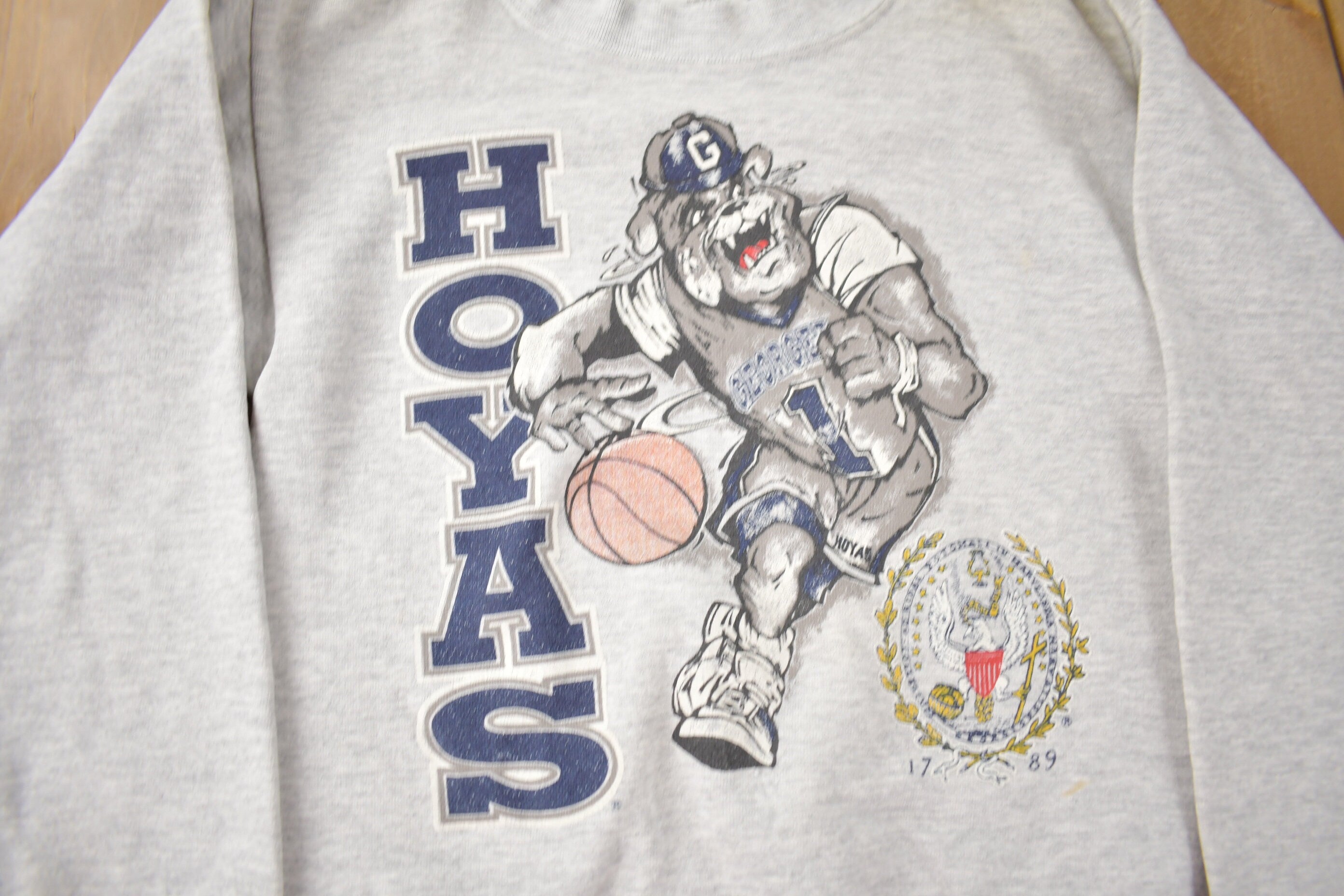 Vintage 1990s Georgetown Hoyas Collegiate Youth Sized Crewneck Made In USA