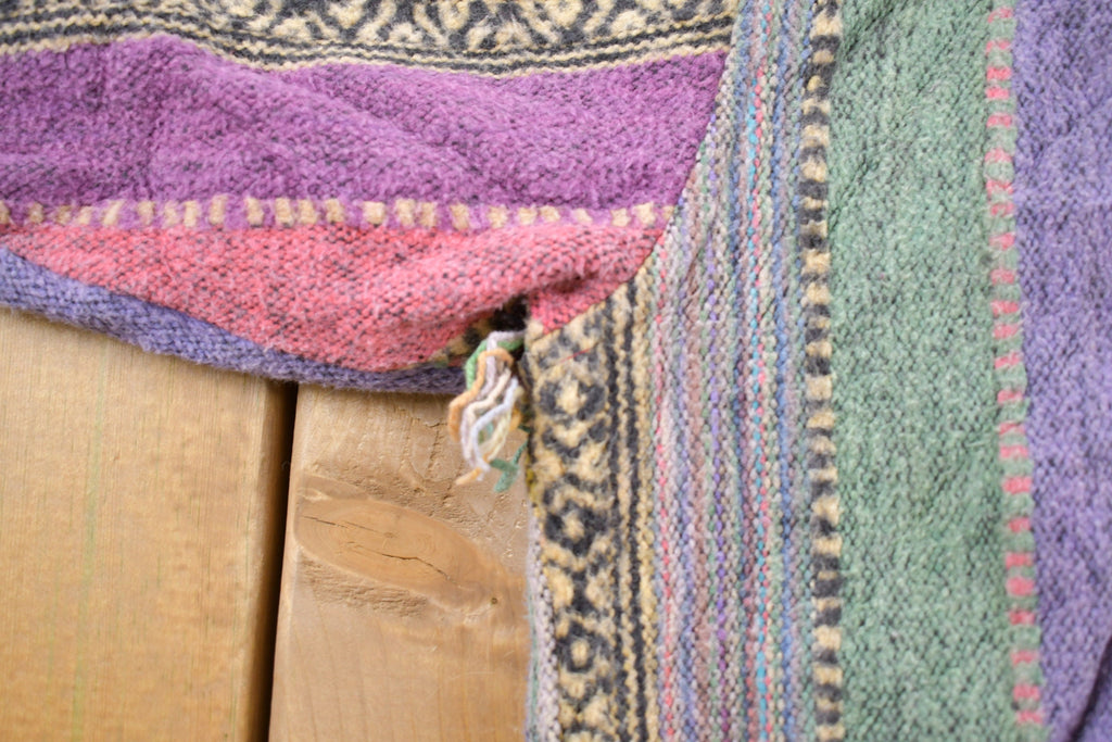 Vintage 1990s The Daily Planet Striped Hooded Sweater