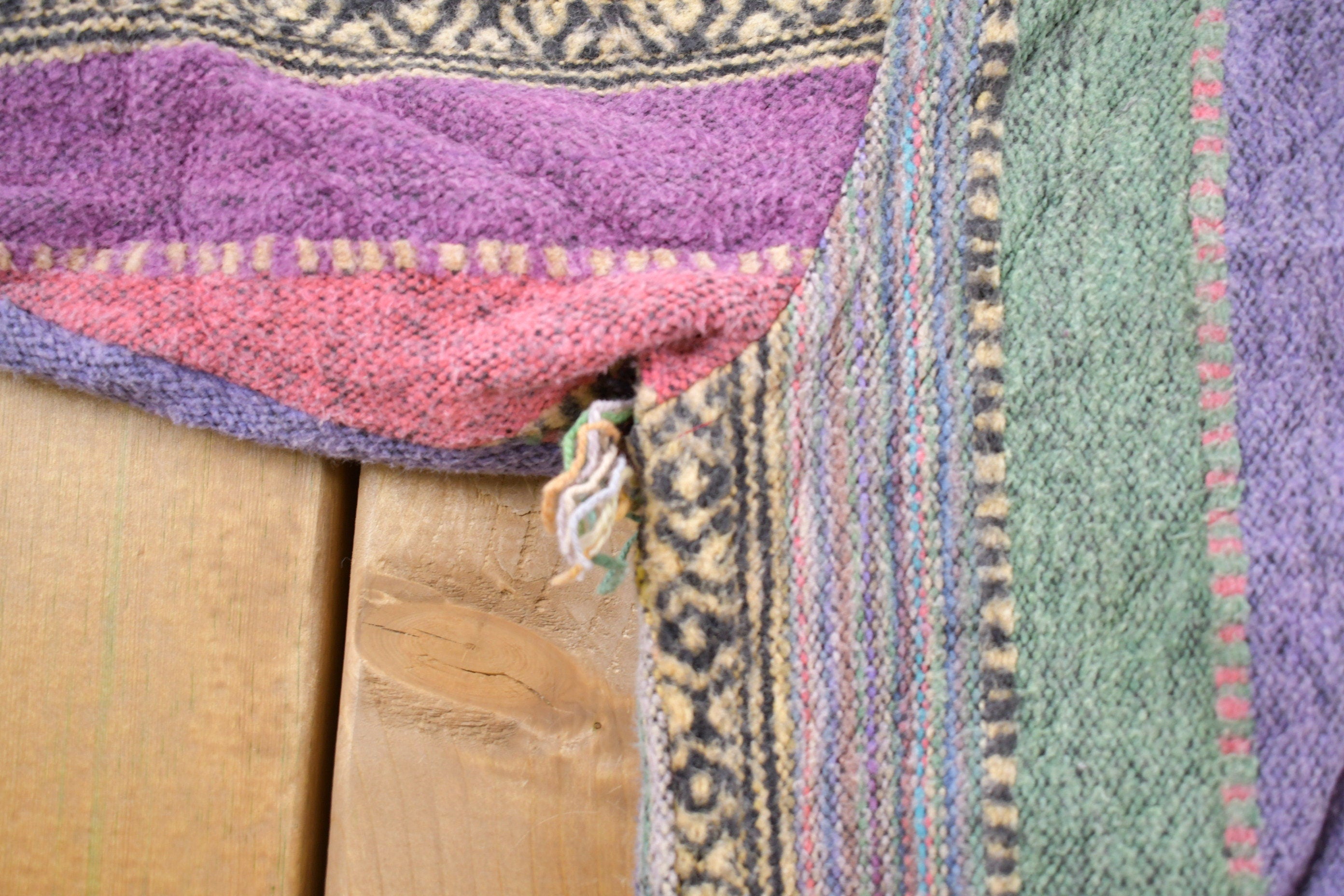 Vintage 1990s The Daily Planet Striped Hooded Sweater