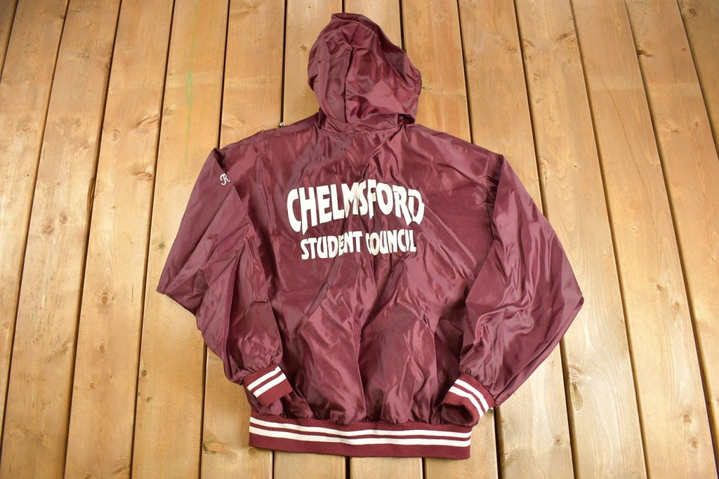 Vintage 1994 Excellence Award Burgundy Quarter Zip Windbreaker